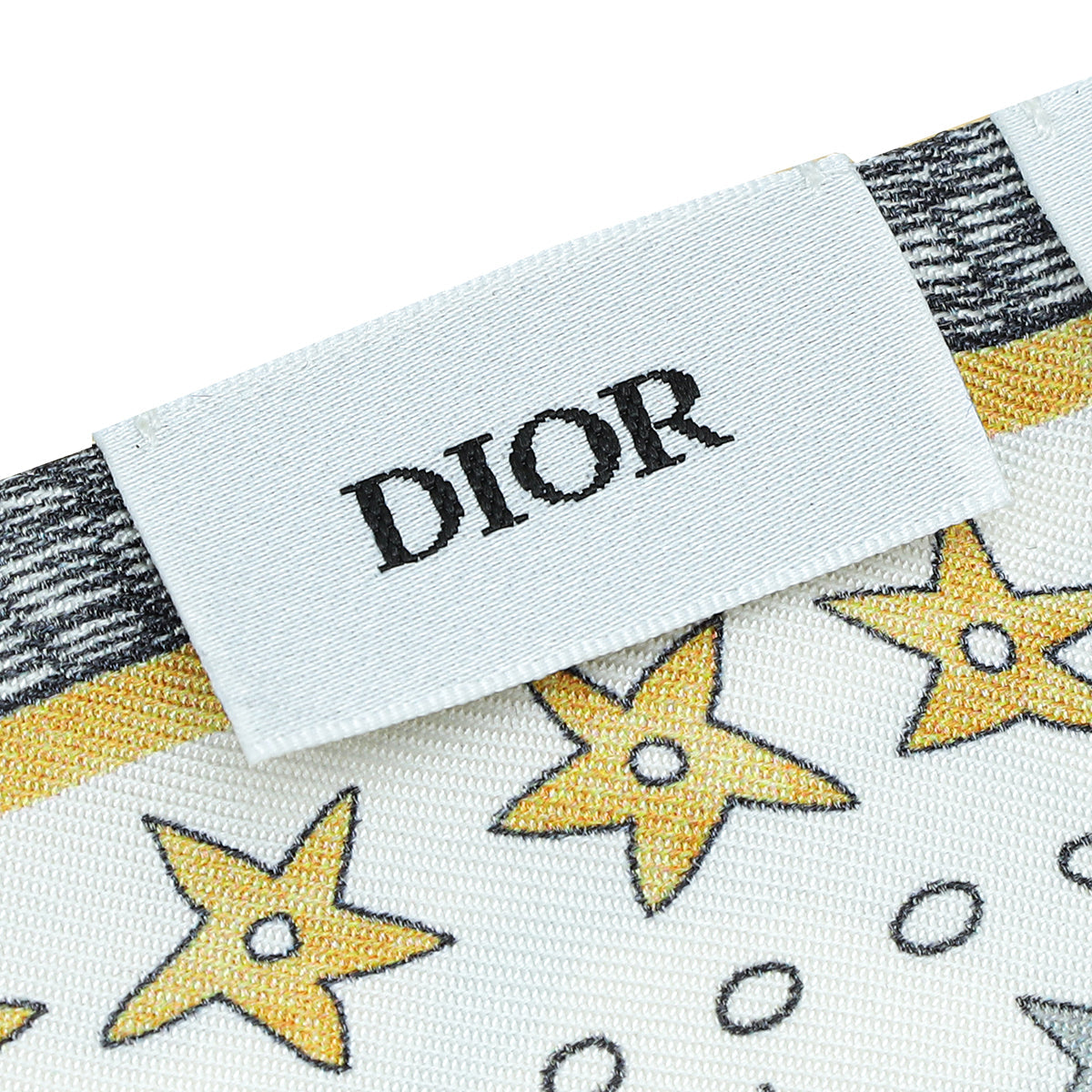 Christian Dior White Multicolor L'Étoile Tarot Mitzah Scarf