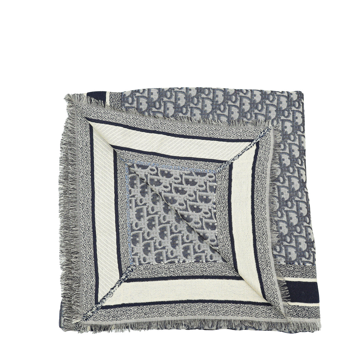 Christian Dior Blue D-Oblique Shawl