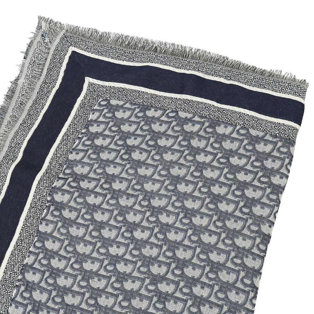 Christian Dior Blue D-Oblique Shawl