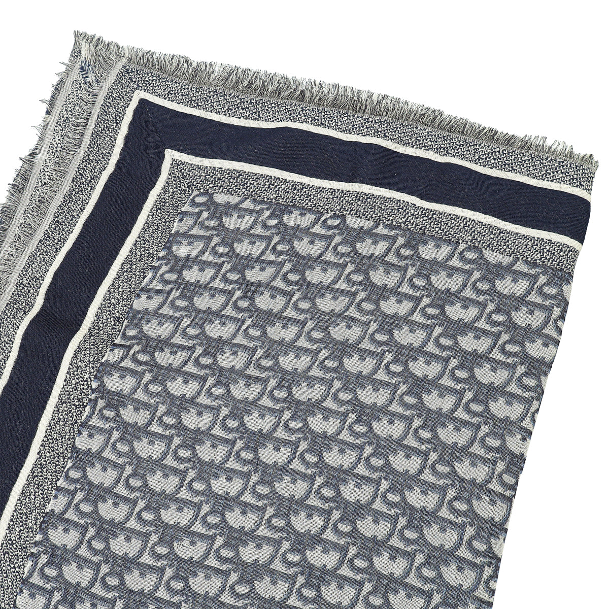 Christian Dior Blue D-Oblique Shawl