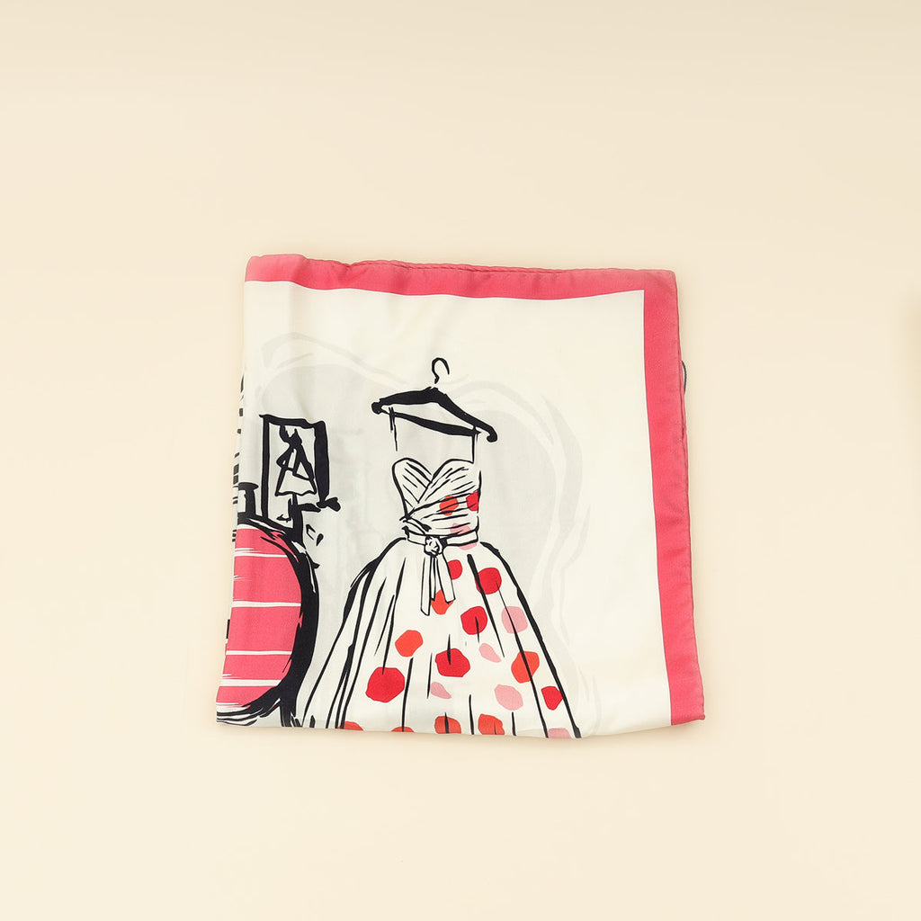 Christian Dior Multicolor Print Silk Scarf 50