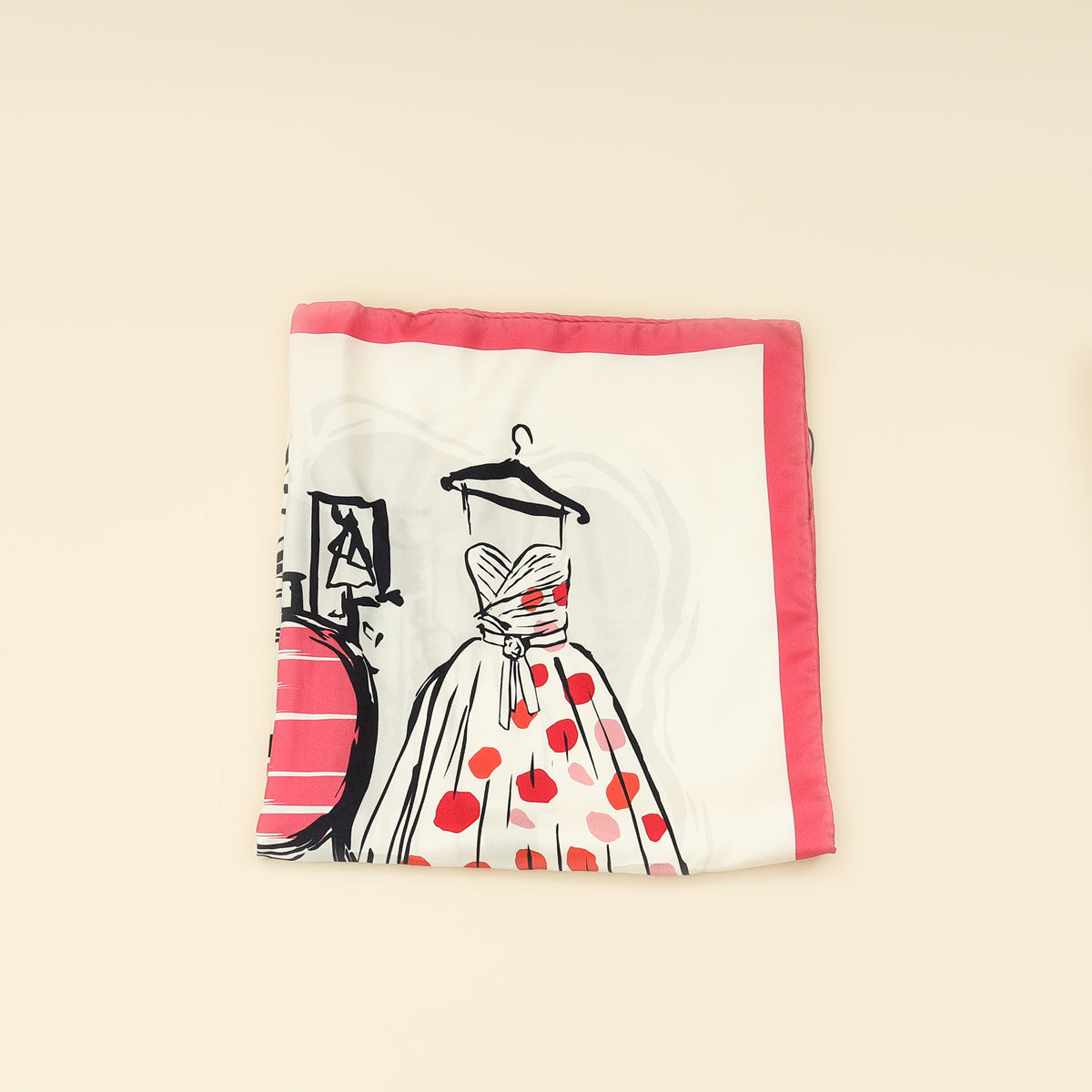 Christian Dior Multicolor Print Silk Scarf 50