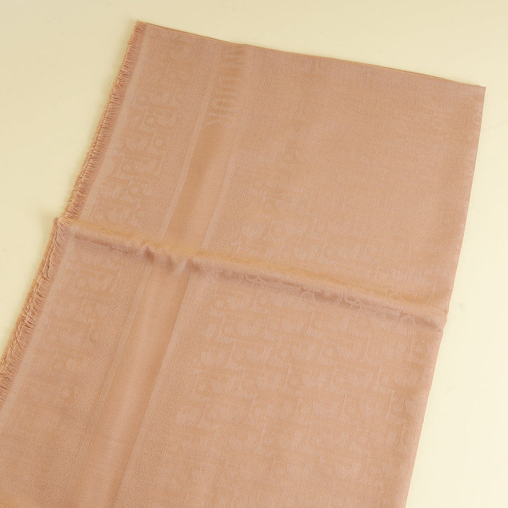 Christian Dior Rose De Vents Oblique Silk and Cashmere Shawl