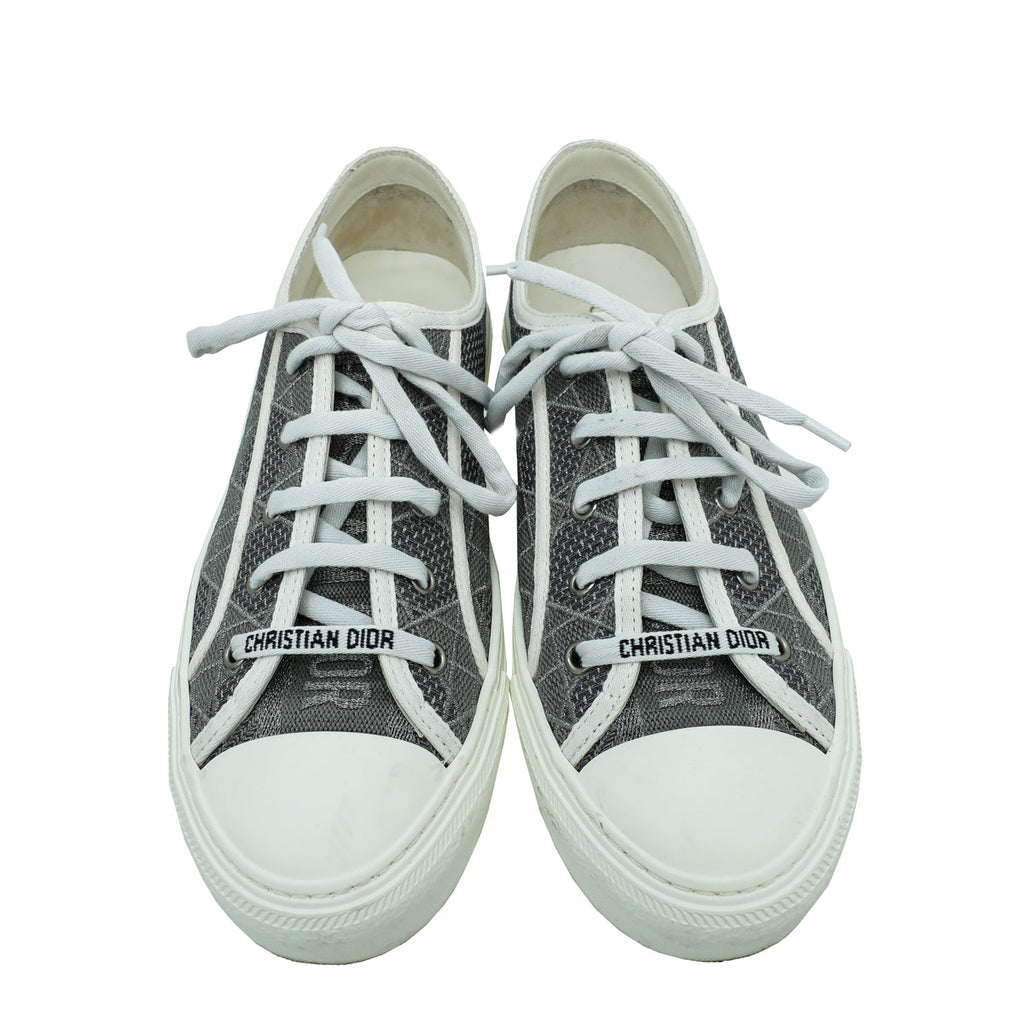 Christian Dior Bicolor Cotton Cannage Walk'n'dior Sneaker 40