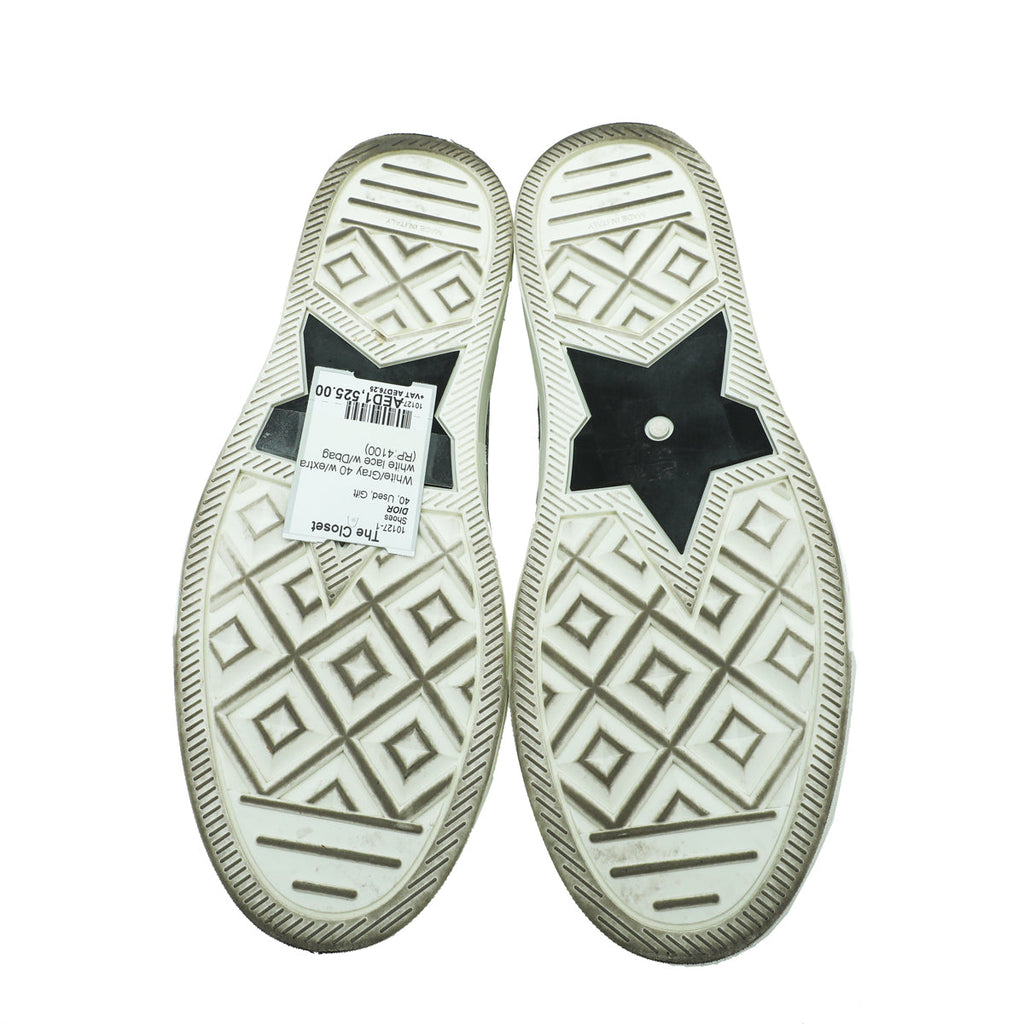 Christian Dior Bicolor Cotton Cannage Walk'n'dior Sneaker 40