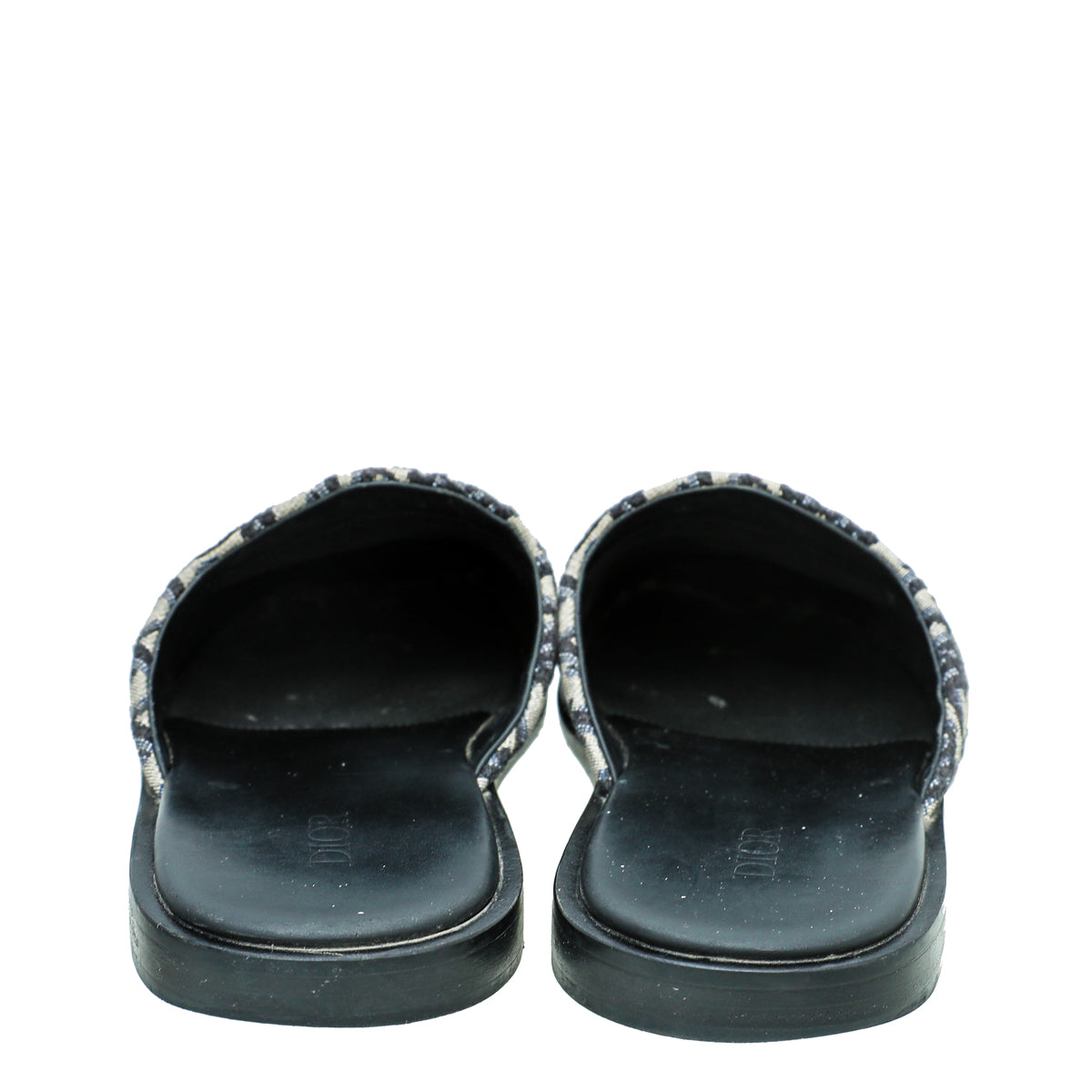 Christian Dior Navy Blue Oblique Indior Mules 40