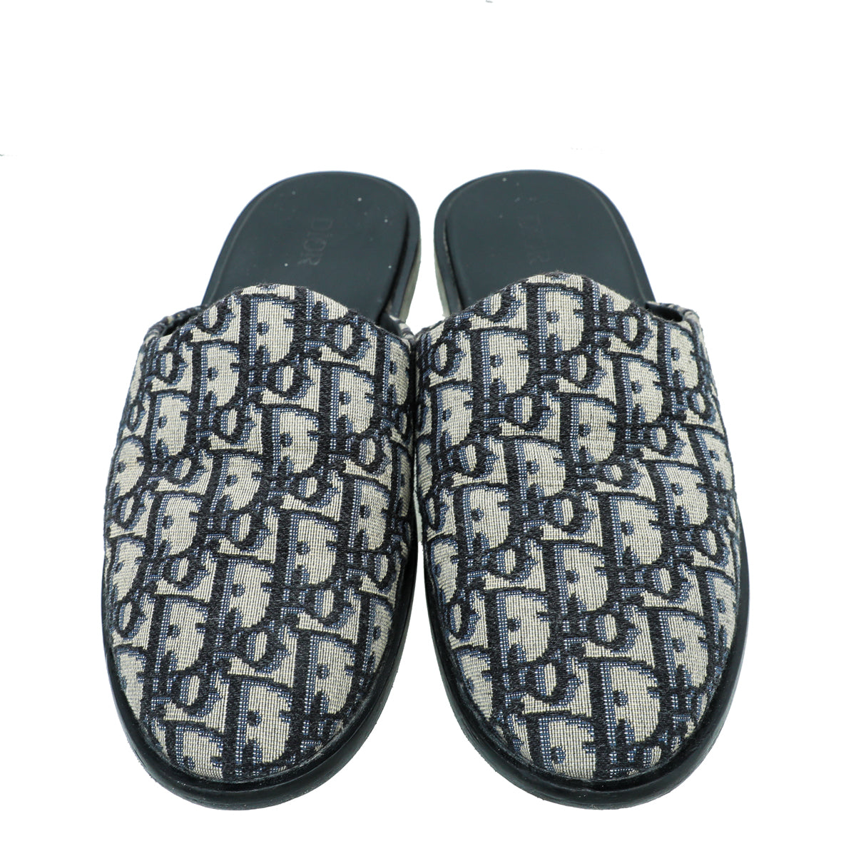 Christian Dior Navy Blue Oblique Indior Mules 40