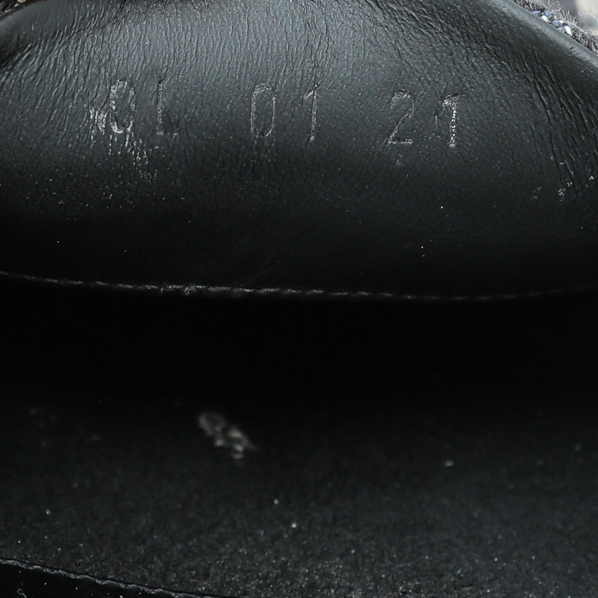 Christian Dior Navy Blue Oblique Indior Mules 40