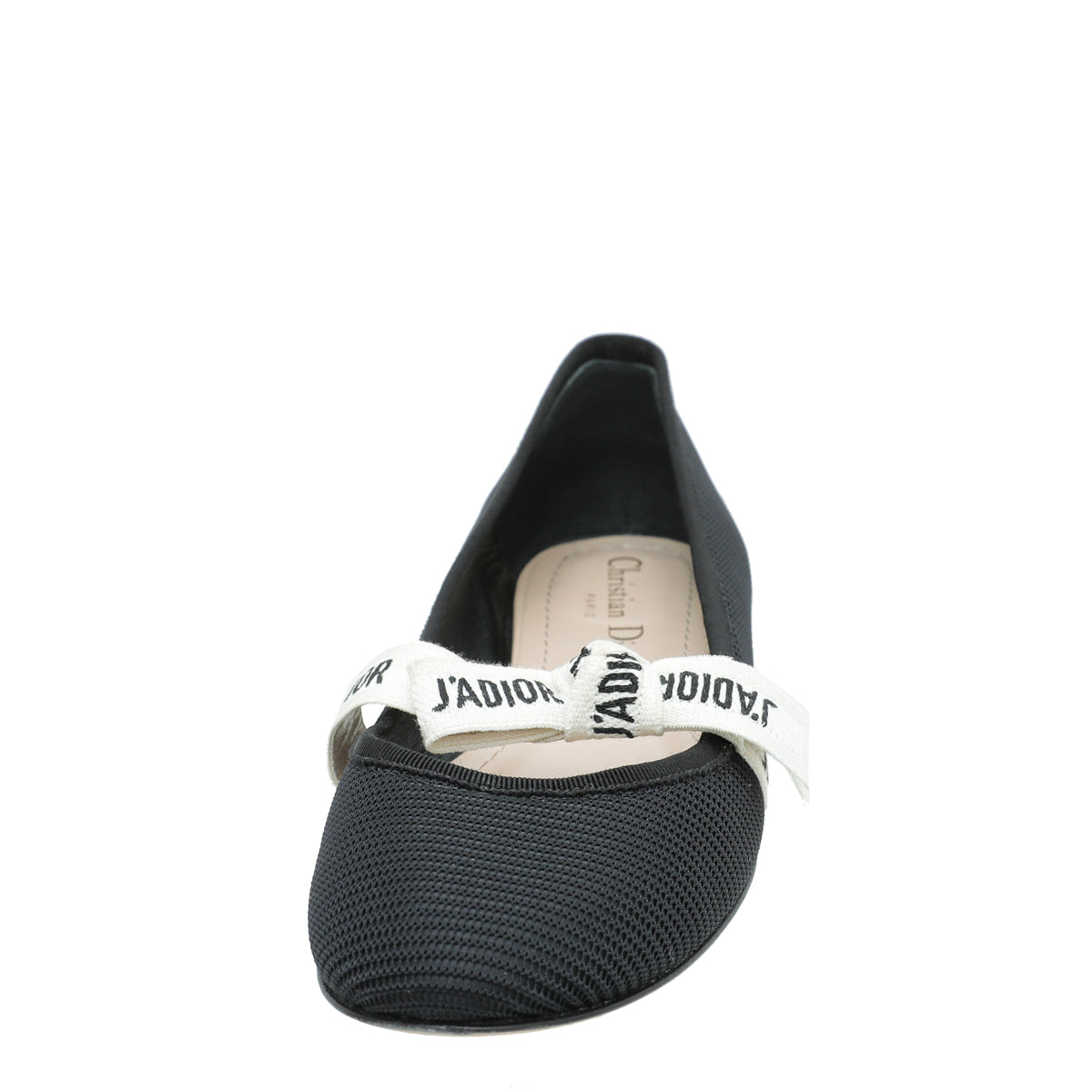 Christian Dior Black Technical J'Adior Ballet Flats 38