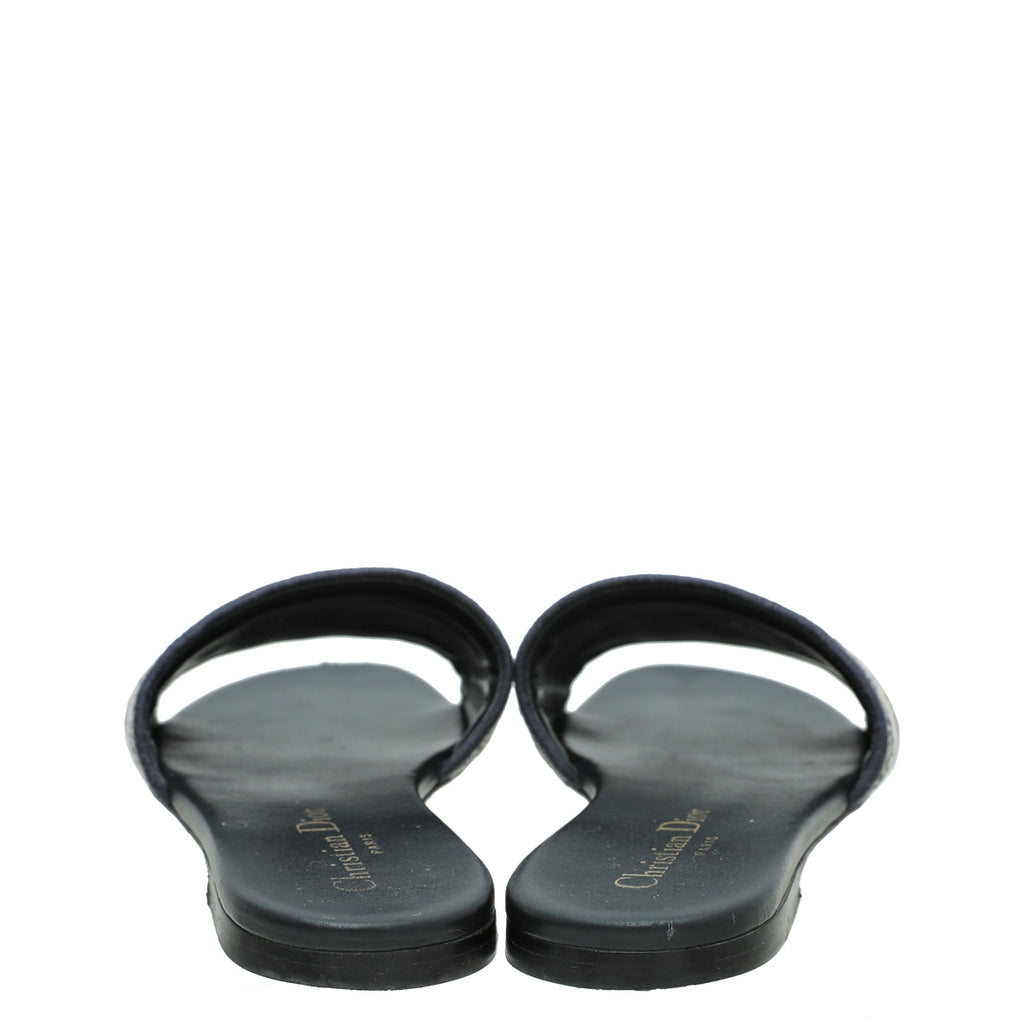 Christian Dior Navy Blue Dway Technical Fabric Sandal 36