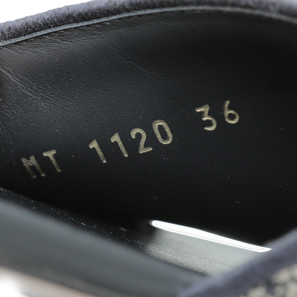 Christian Dior Navy Blue Dway Technical Fabric Sandal 36