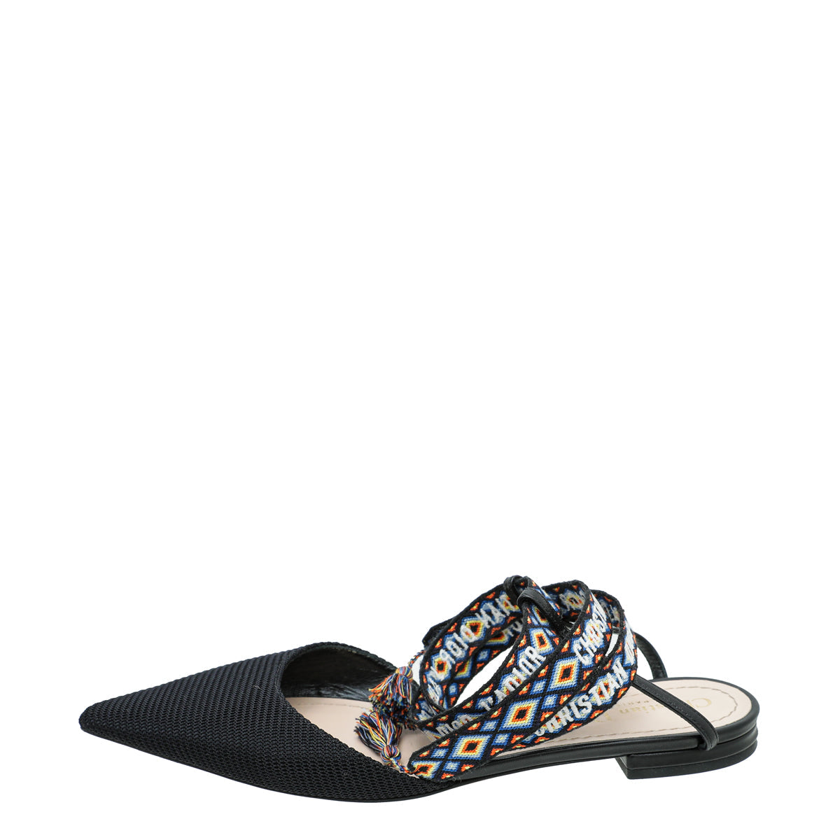 Christian Dior Black Technical Fabric J'adior IT Flat 38