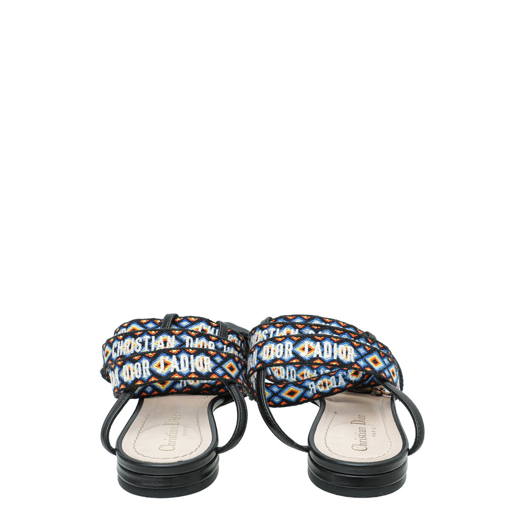 Christian Dior Black Technical Fabric J'adior IT Flat 38