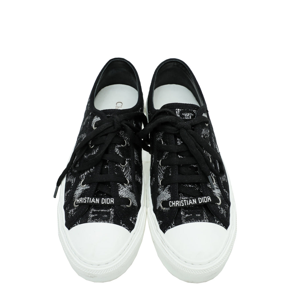 Christian Dior Black Walk'n'Dior Leopard Lace Sneaker 38.5