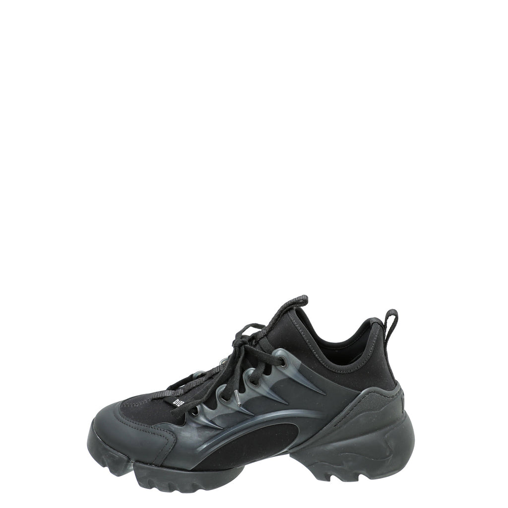 Christian Dior Black D-Connect Technical Fabric Sneaker 37.5