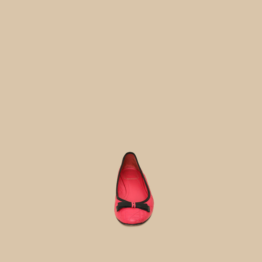 Christian Dior Bicolor Cannage Bow Ballet Flats 38