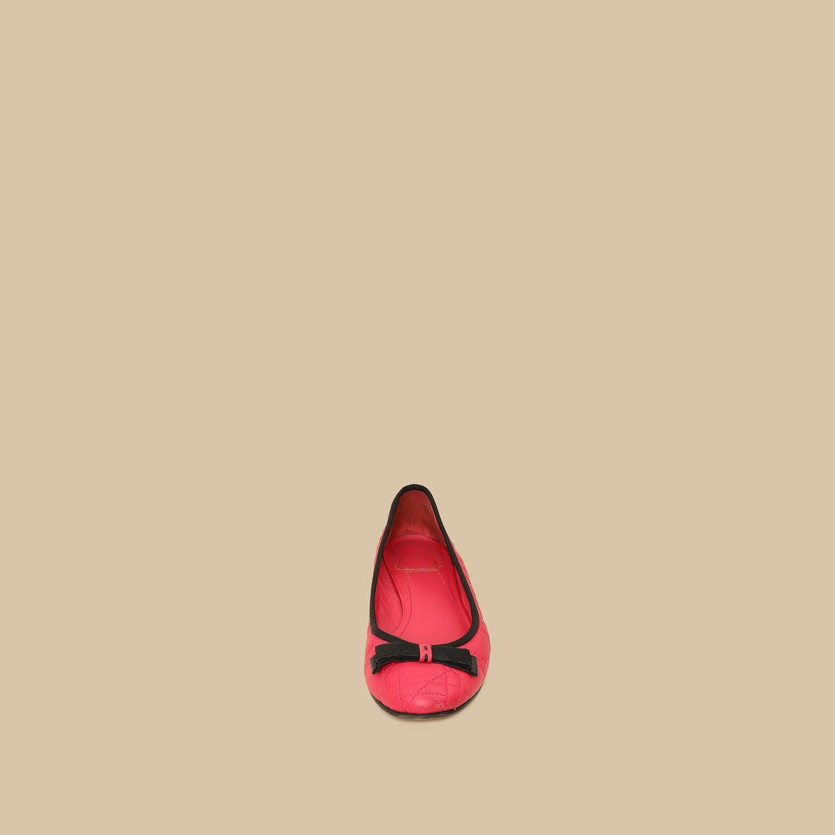 Christian Dior Bicolor Cannage Bow Ballet Flats 38
