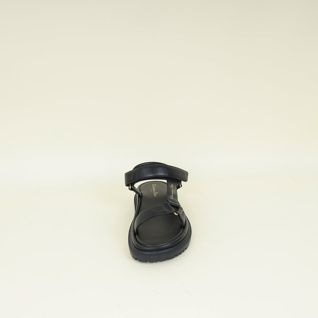 Christian Dior Black D-Wave Sandals 39.5