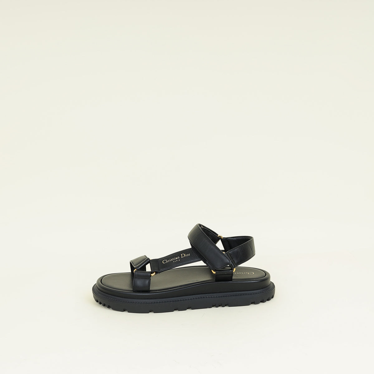 Christian Dior Black D-Wave Sandals 39.5