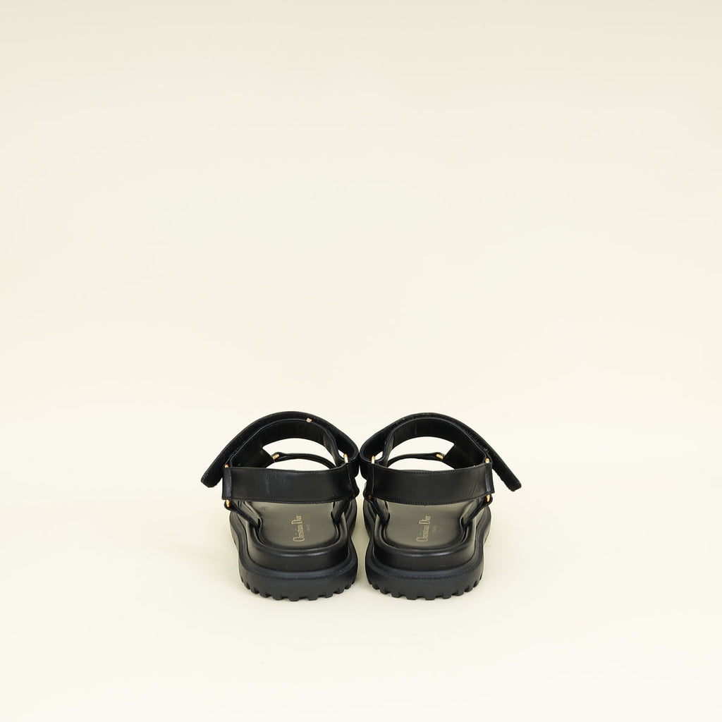 Christian Dior Black D-Wave Sandals 39.5
