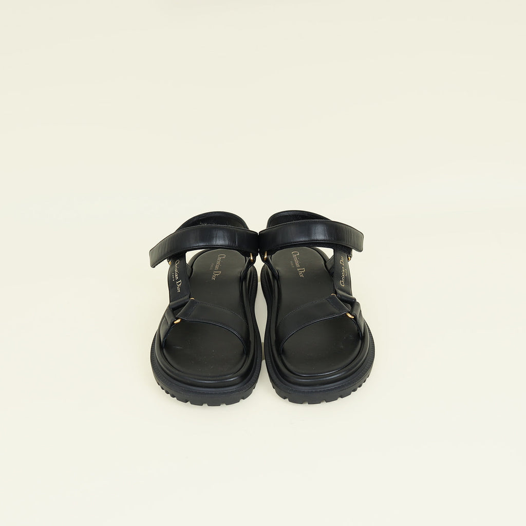 Christian Dior Black D-Wave Sandals 39.5