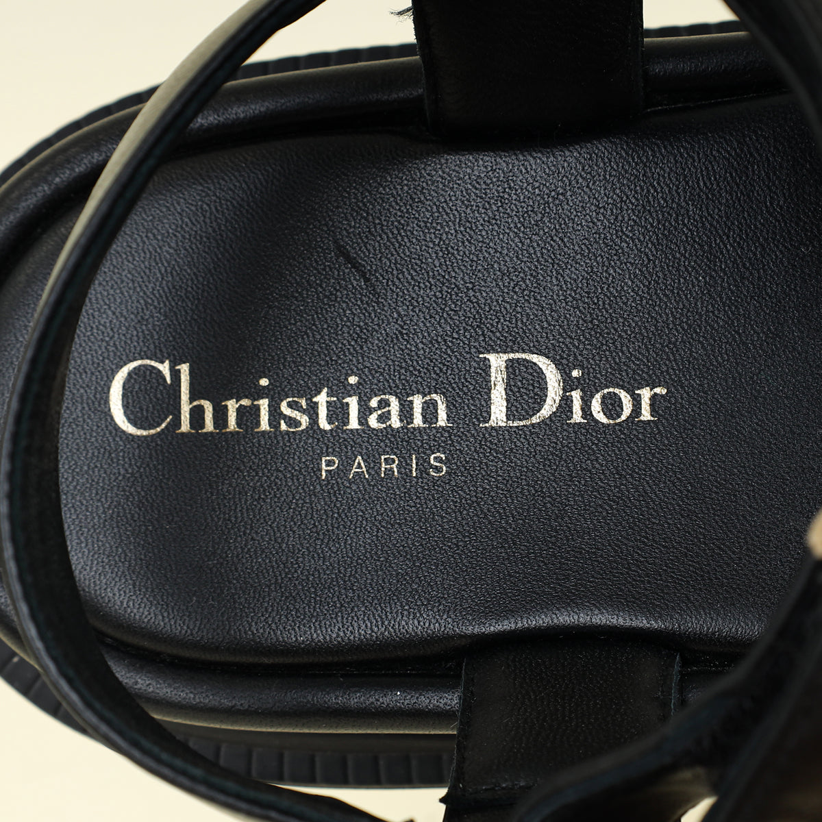 Christian Dior Black D-Wave Sandals 39.5
