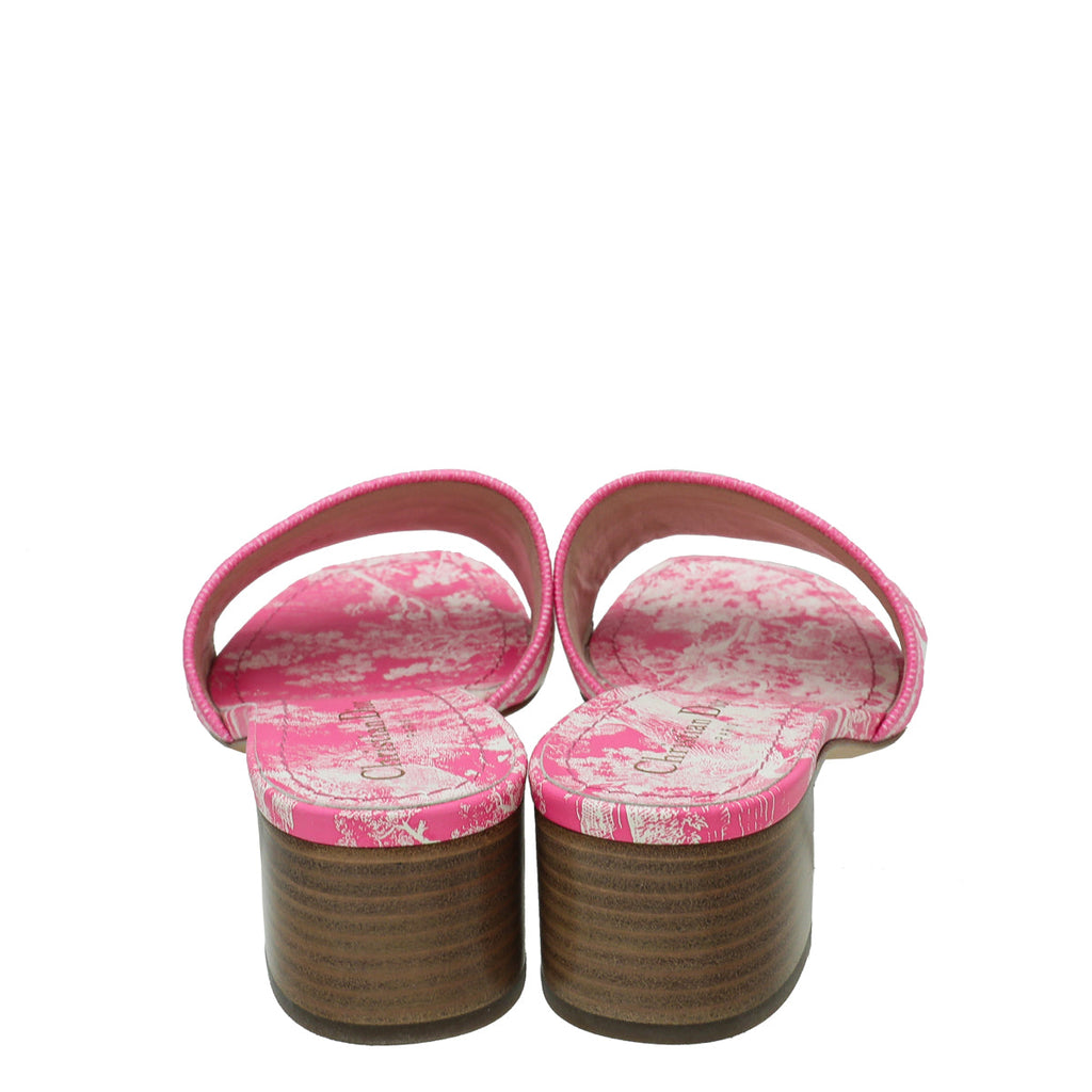 Christian Dior Pink Dway Heeled Mules 39