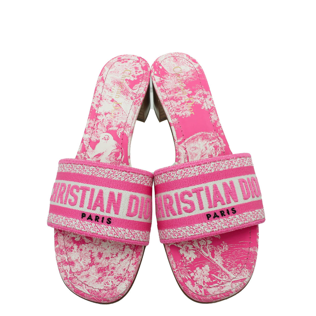 Christian Dior Pink Dway Heeled Mules 39