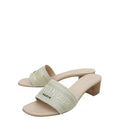 Christian Dior Bicolor Dway Cotton Embroidered Mules 39
