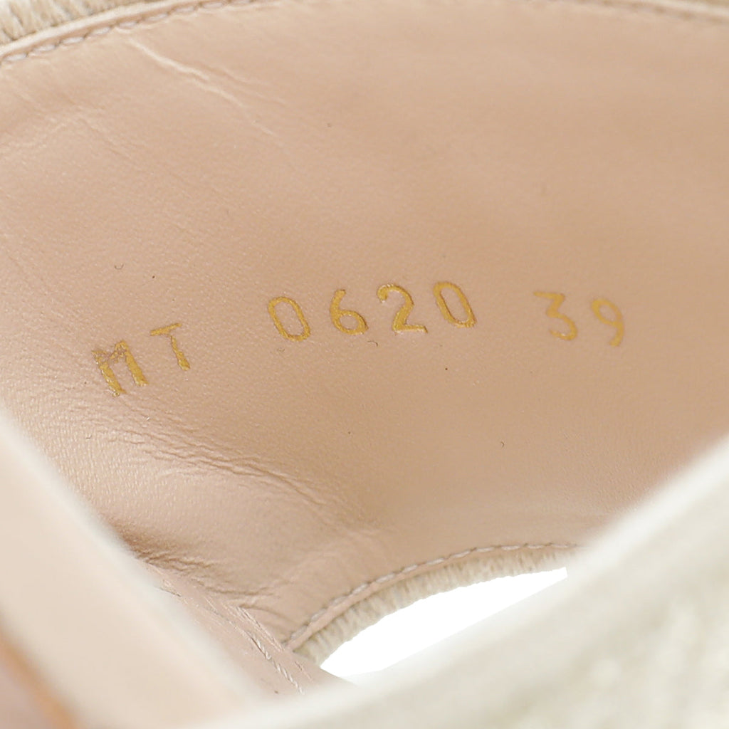 Christian Dior Bicolor Dway Cotton Embroidered Mules 39