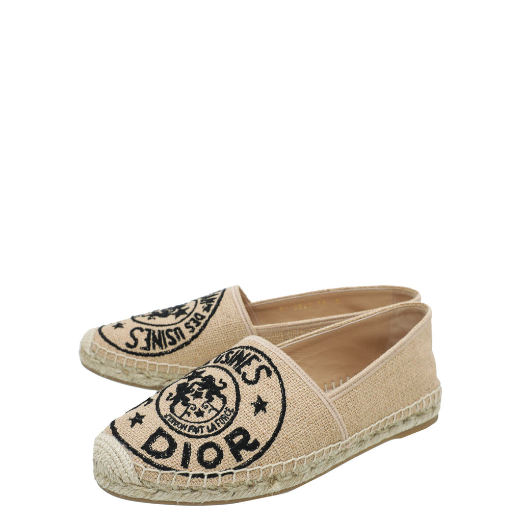 Christian Dior Bicolor Granville Jute Espadrilles 39