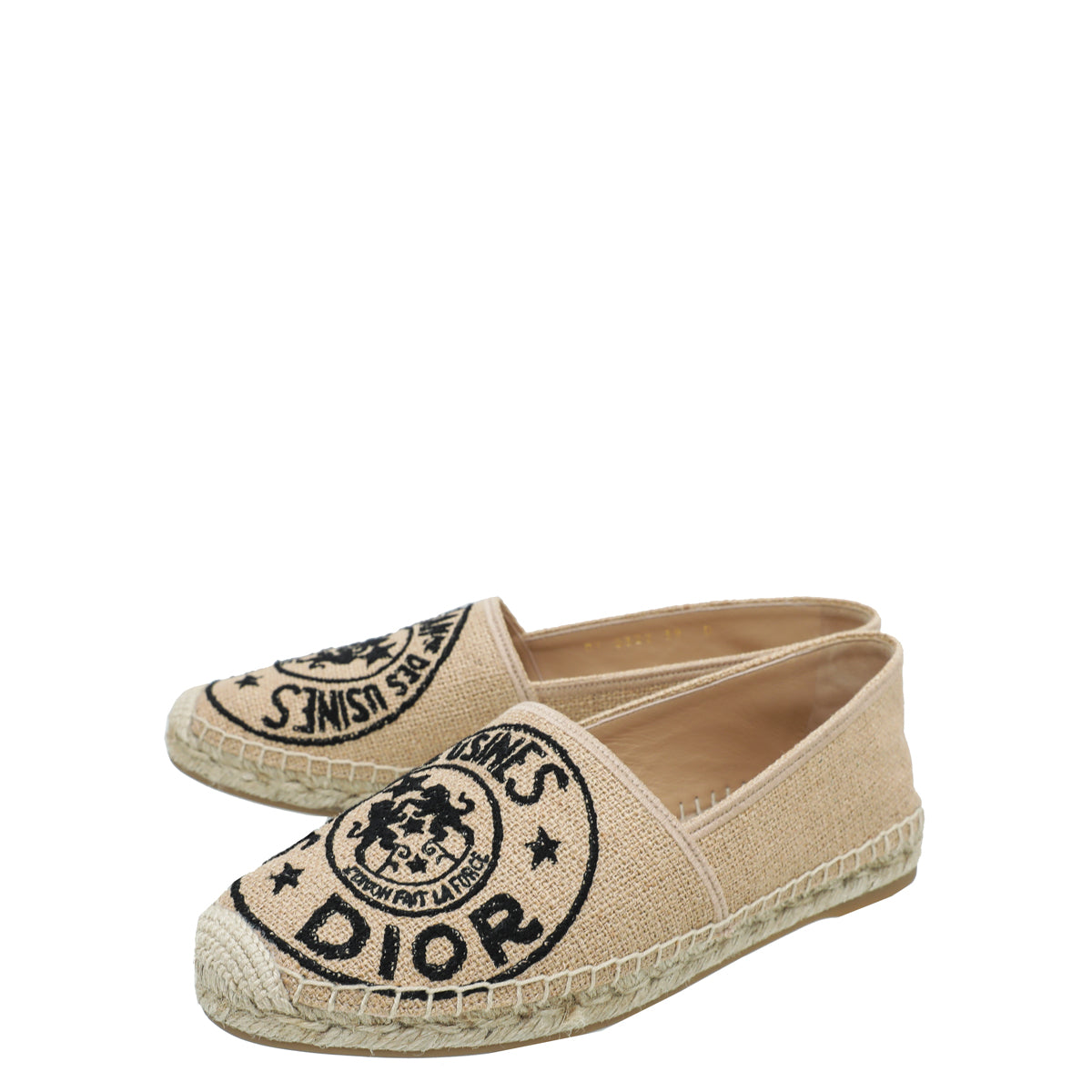 Christian Dior Bicolor Granville Jute Espadrilles 39