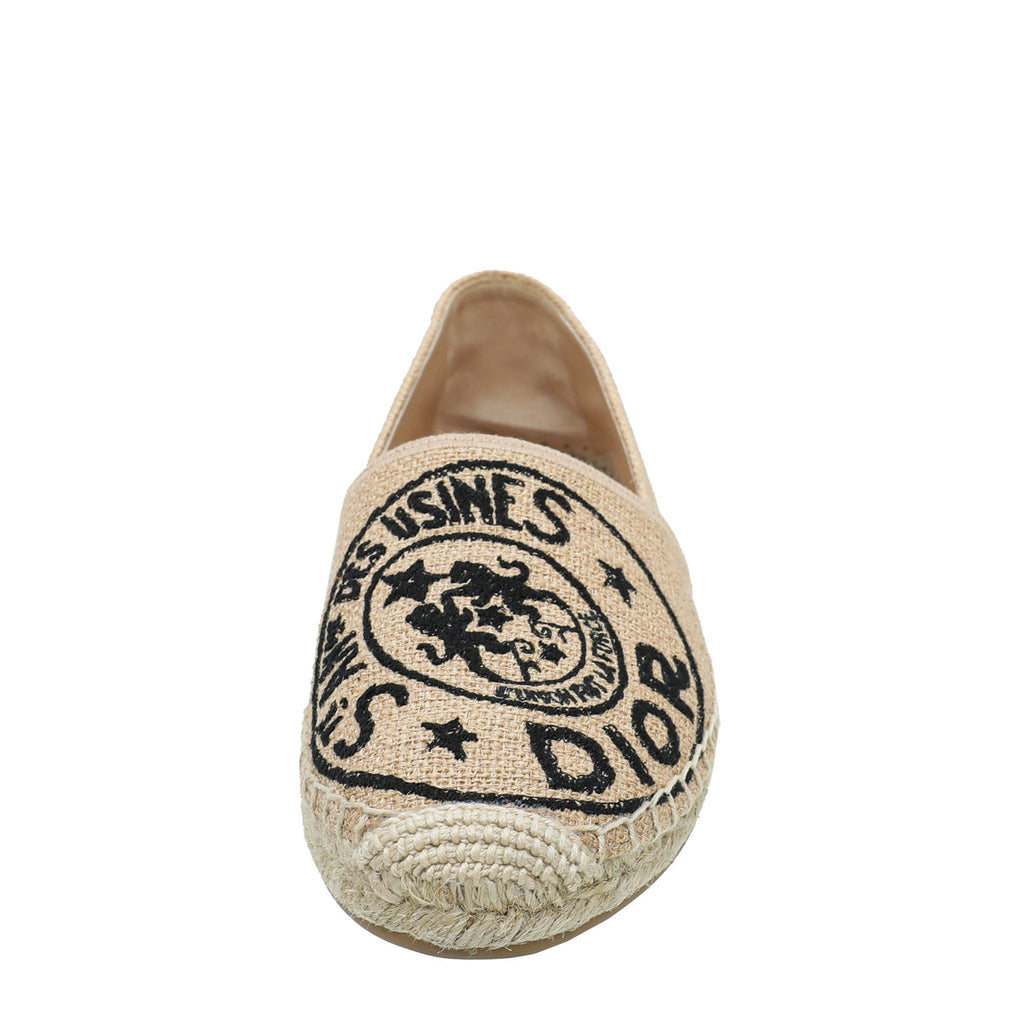 Christian Dior Bicolor Granville Jute Espadrilles 39