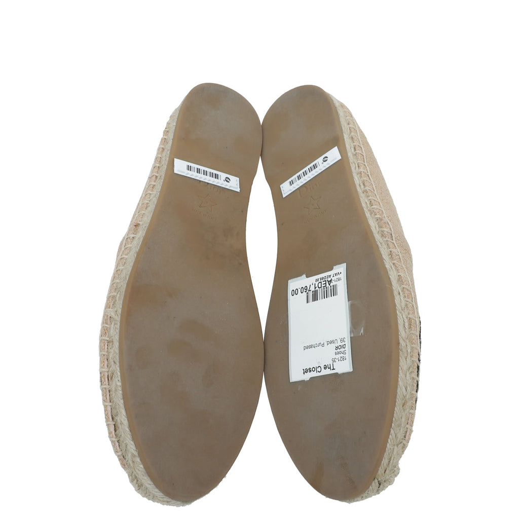 Christian Dior Bicolor Granville Jute Espadrilles 39