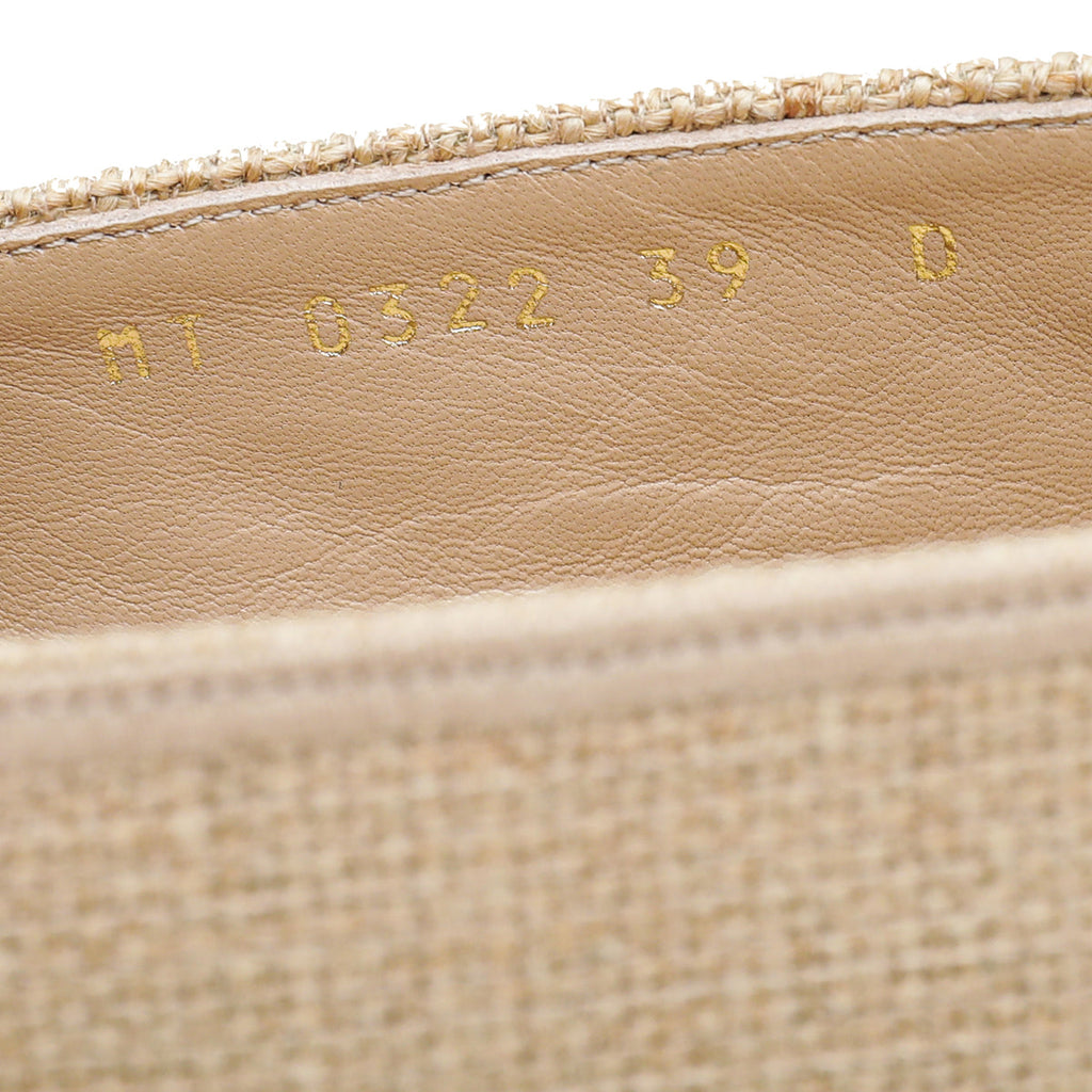 Christian Dior Bicolor Granville Jute Espadrilles 39
