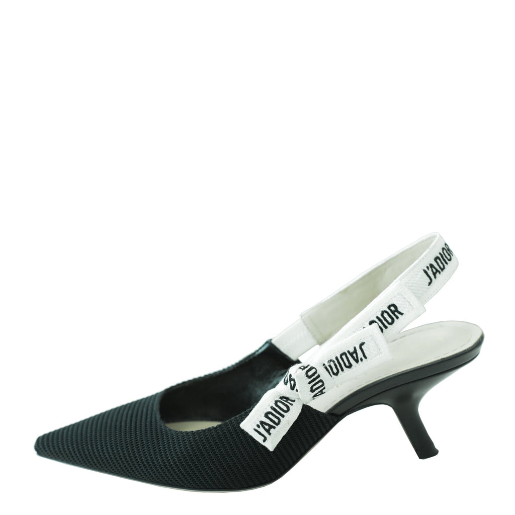 Christian Dior Black J'Adior Technical Fabric Slingback Pump 36