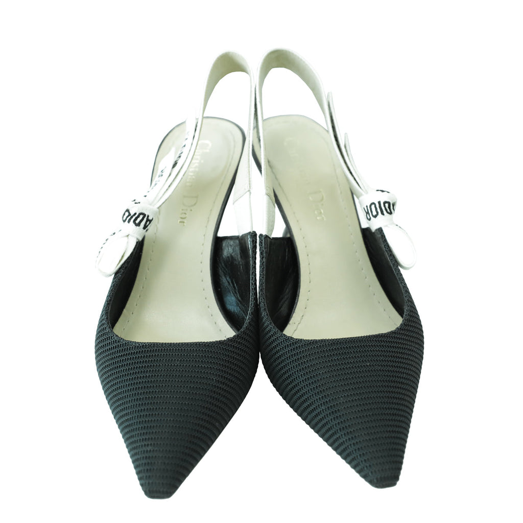 Christian Dior Black J'Adior Technical Fabric Slingback Pump 36