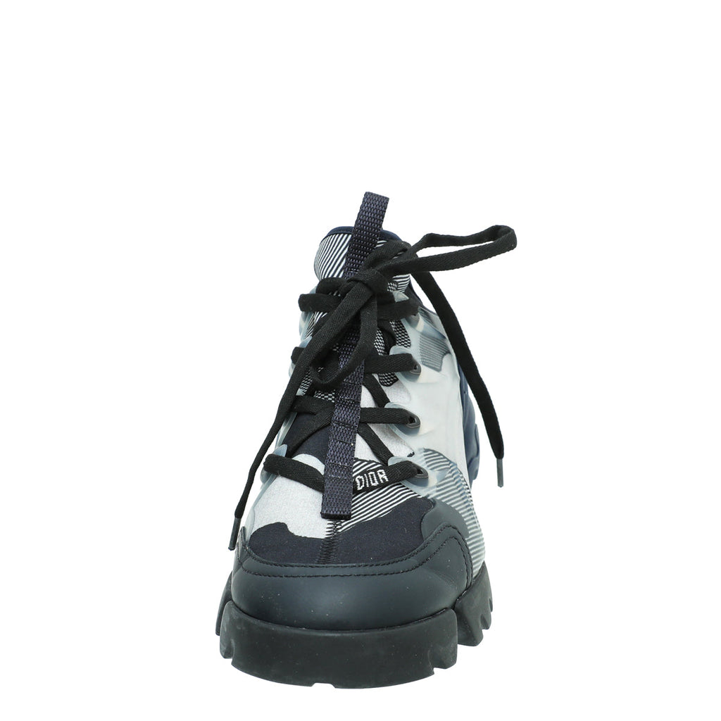 Christian Dior Navy Blue D-Connect Neoprene Technical Fabric Sneaker 38