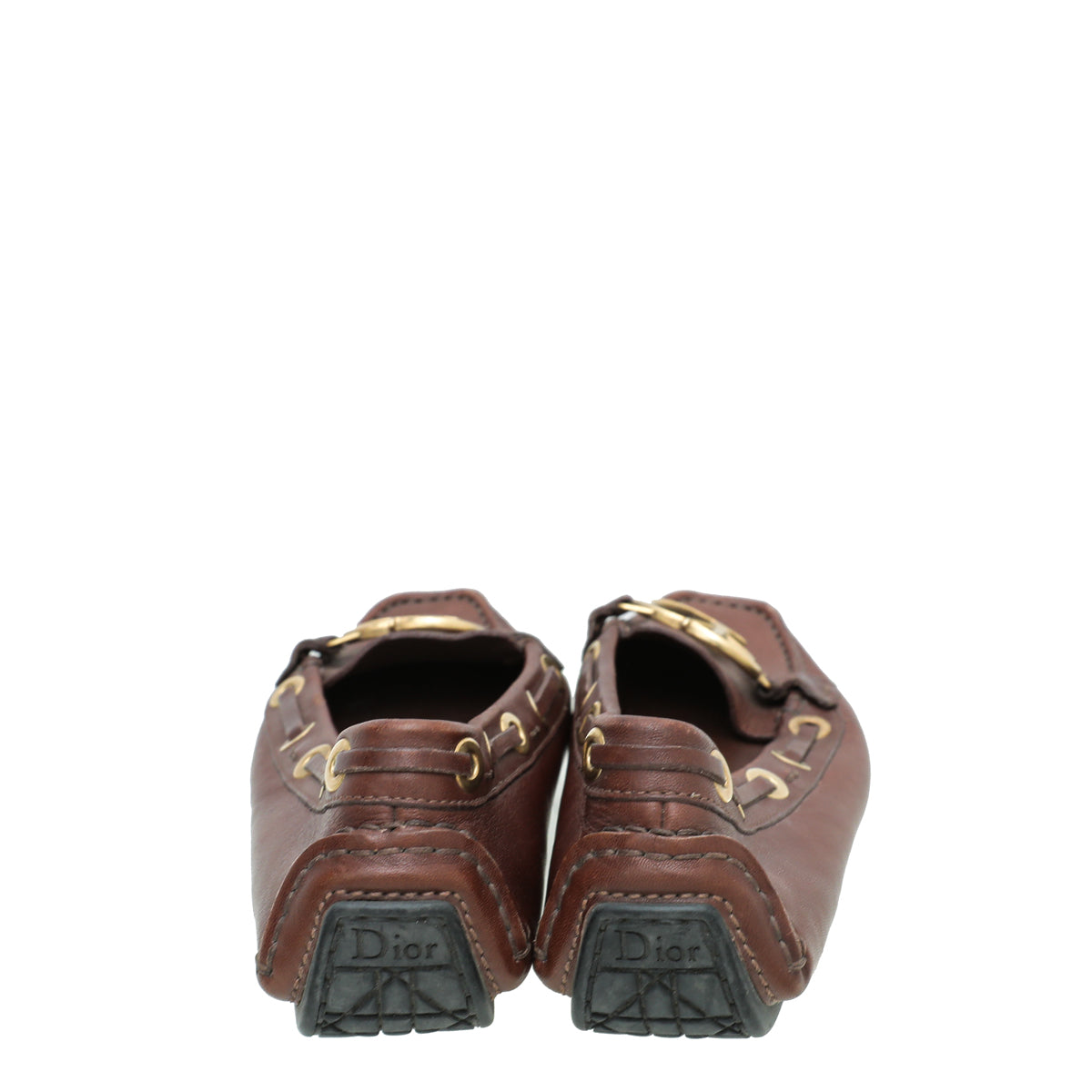 Christian Dior Brown CD Loafers 37