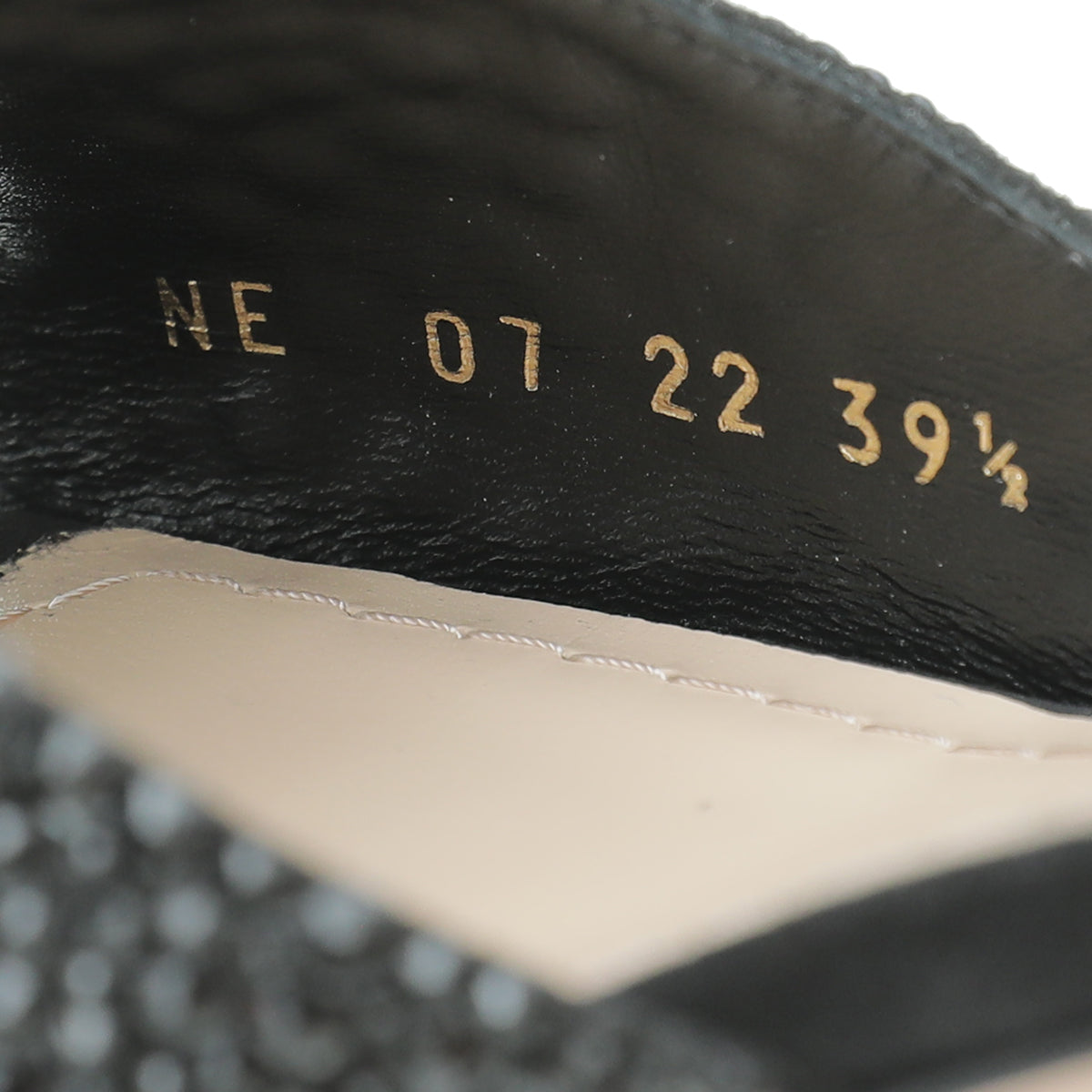 Christian Dior Black Suede Idylle Strass Slide Mules 39.5