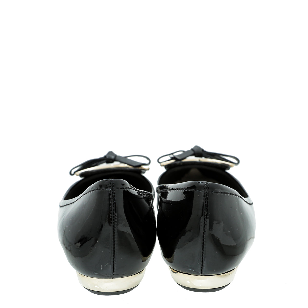 Christian Dior Black Bow Pointed Flat Ballet 35.5