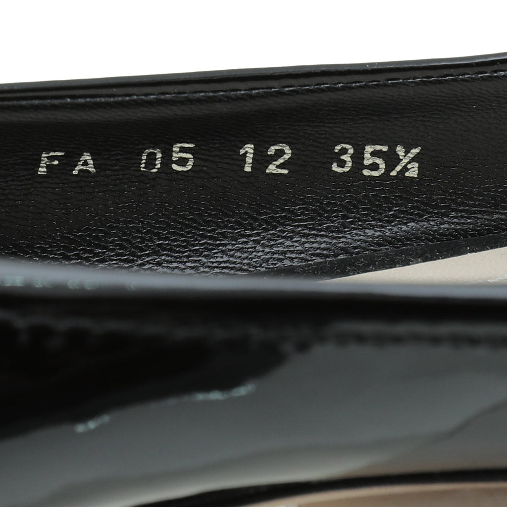 Christian Dior Black Bow Pointed Flat Ballet 35.5