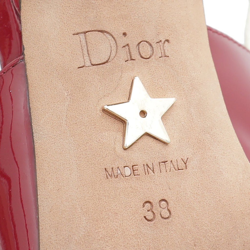 Christian Dior Cerise J'Adior Slingback Pump 38