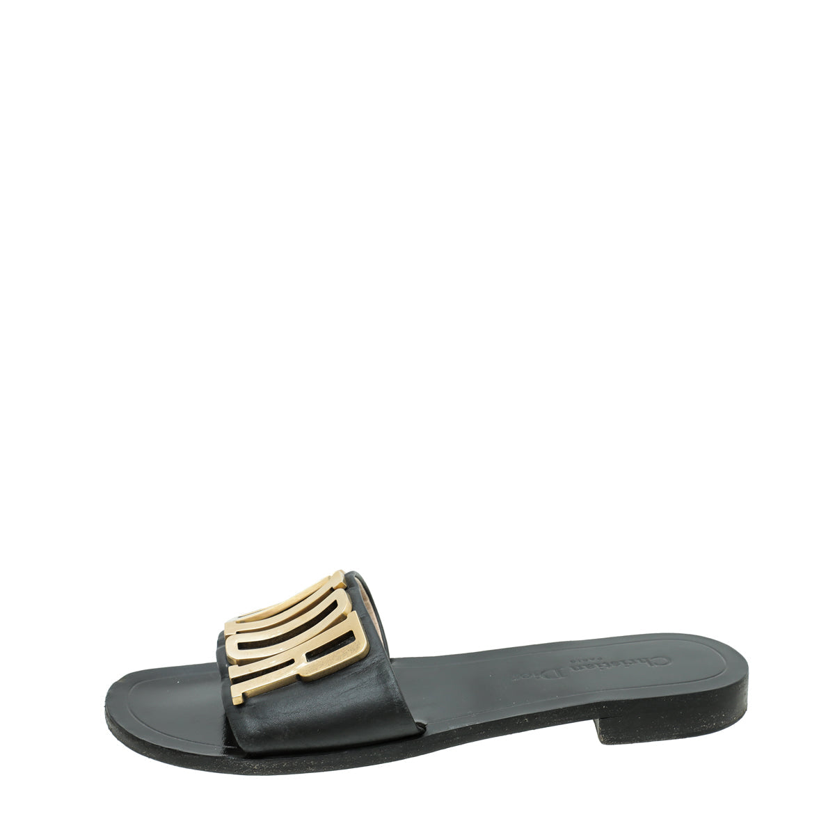 Christian Dior Black Evolution Slide Sandals 38
