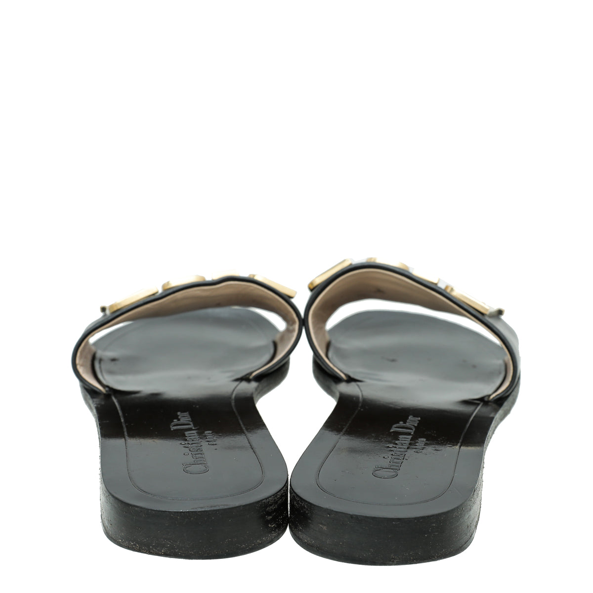 Christian Dior Black Evolution Slide Sandals 38