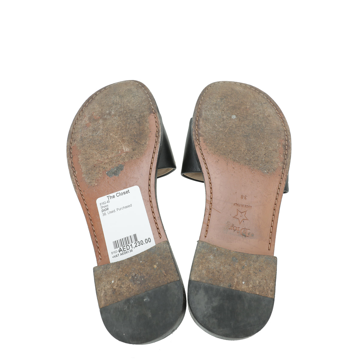 Christian Dior Black Evolution Slide Sandals 38