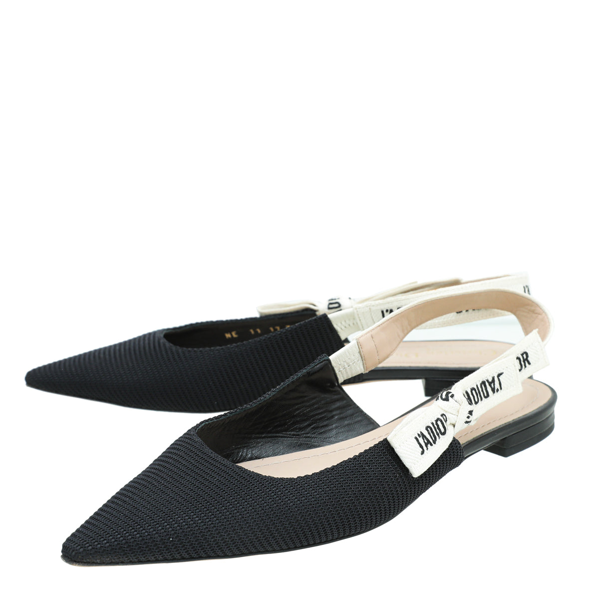 Christian Dior Black J'adior Technical Ballerina Flat 39