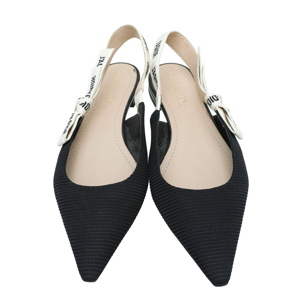 Christian Dior Black J'adior Technical Ballerina Flat 39
