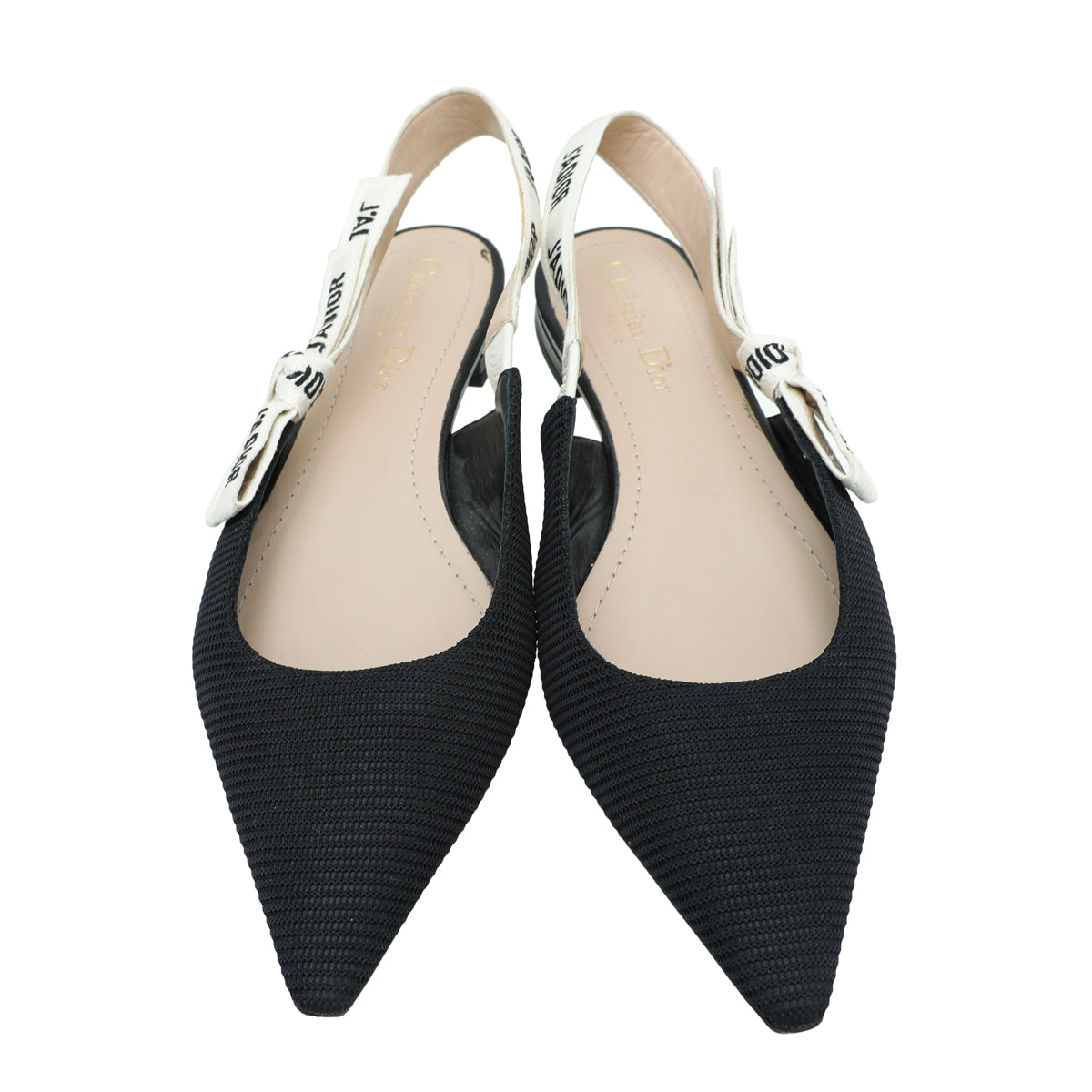 Christian Dior Black J'adior Technical Ballerina Flat 39