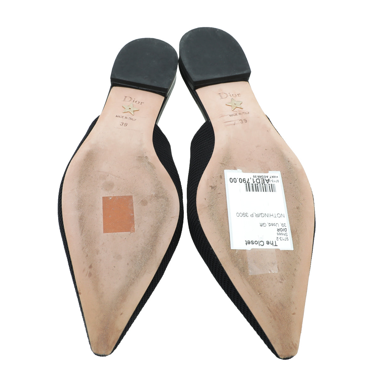 Christian Dior Black J'adior Technical Ballerina Flat 39